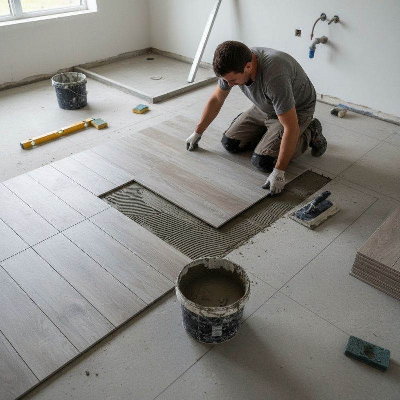 Slate Tile Floor Installation in Loudoun County, VA