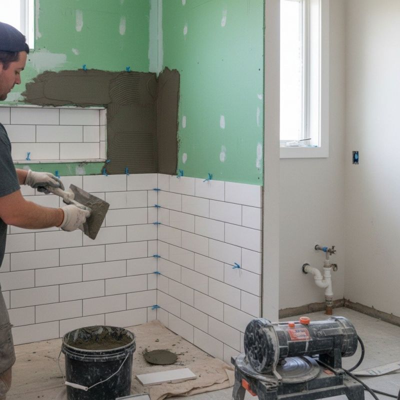 Tile Shower Floor Installation in Alpharetta, GA