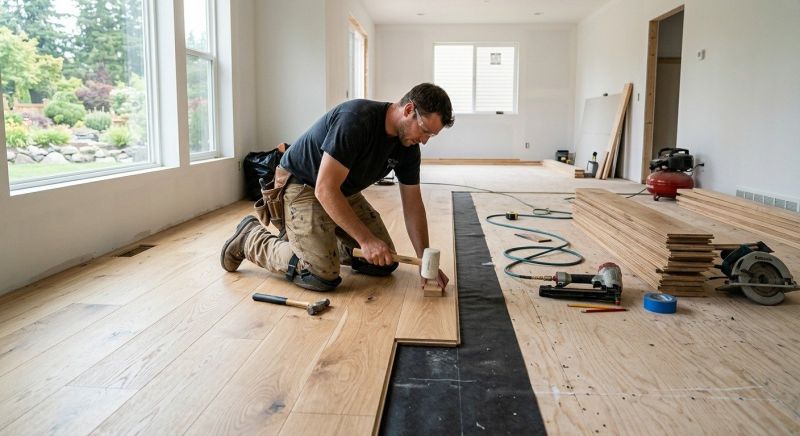 White Oak Floor Installation in Manassas, VA